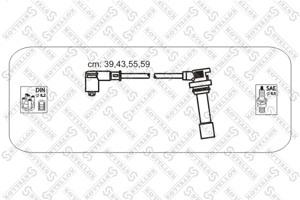 Kit de câbles d'allumage STELLOX 10-38459-SX