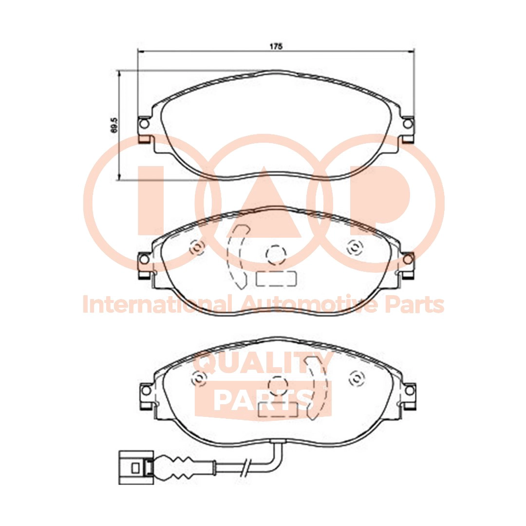 Kit de plaquettes de frein, frein à disque IAP QUALITY PARTS 704-50033P