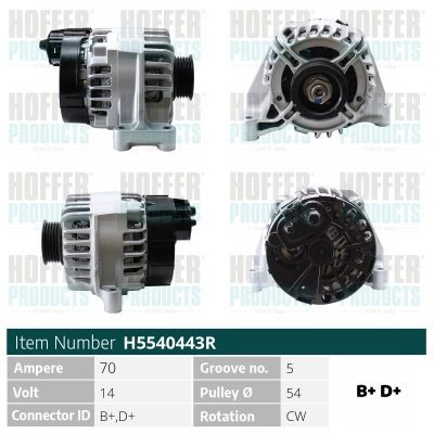 Alternateur HOFFER H5540443R