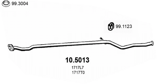 Tuyau d'échappement ASSO 10.5013