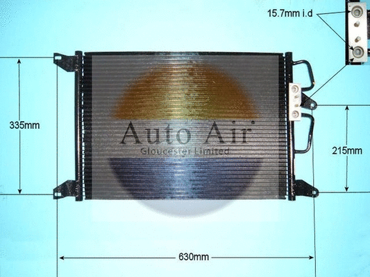 Condenseur, climatisation AUTO AIR GLOUCESTER 16-9779