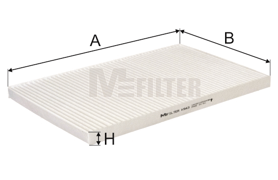 Filtre, air de l'habitacle MFILTER K 943