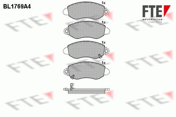 Kit de plaquettes de frein, frein à disque FTE 9010338