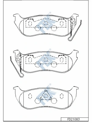Kit de plaquettes de frein, frein à disque FBK FD21083