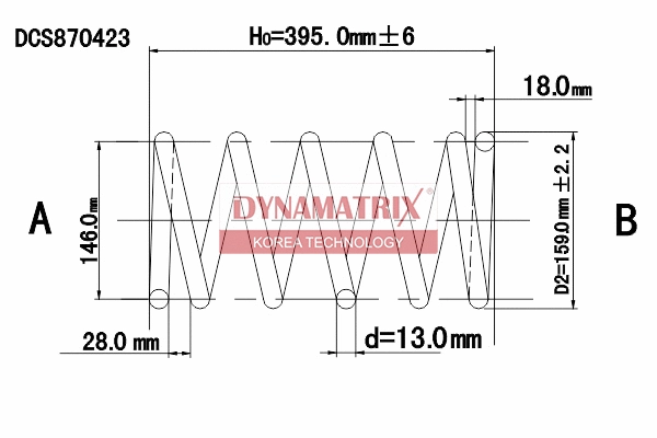 Ressort de suspension DYNAMATRIX DCS870423