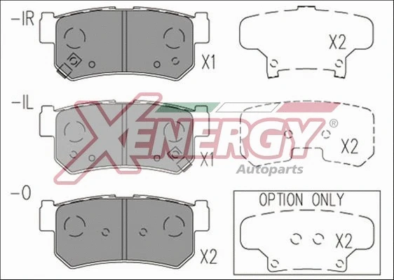 Kit de plaquettes de frein, frein à disque AP XENERGY X41235