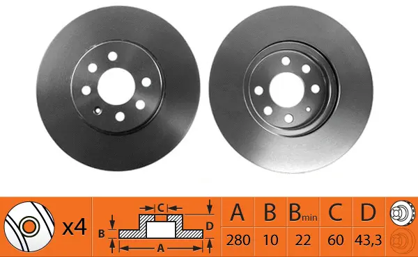 Disque de frein SB BR34114T
