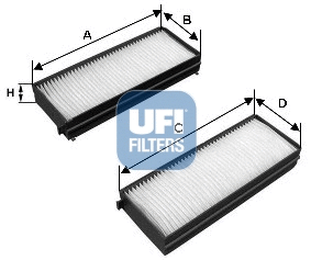 Filtre, air de l'habitacle UFI 53.121.00