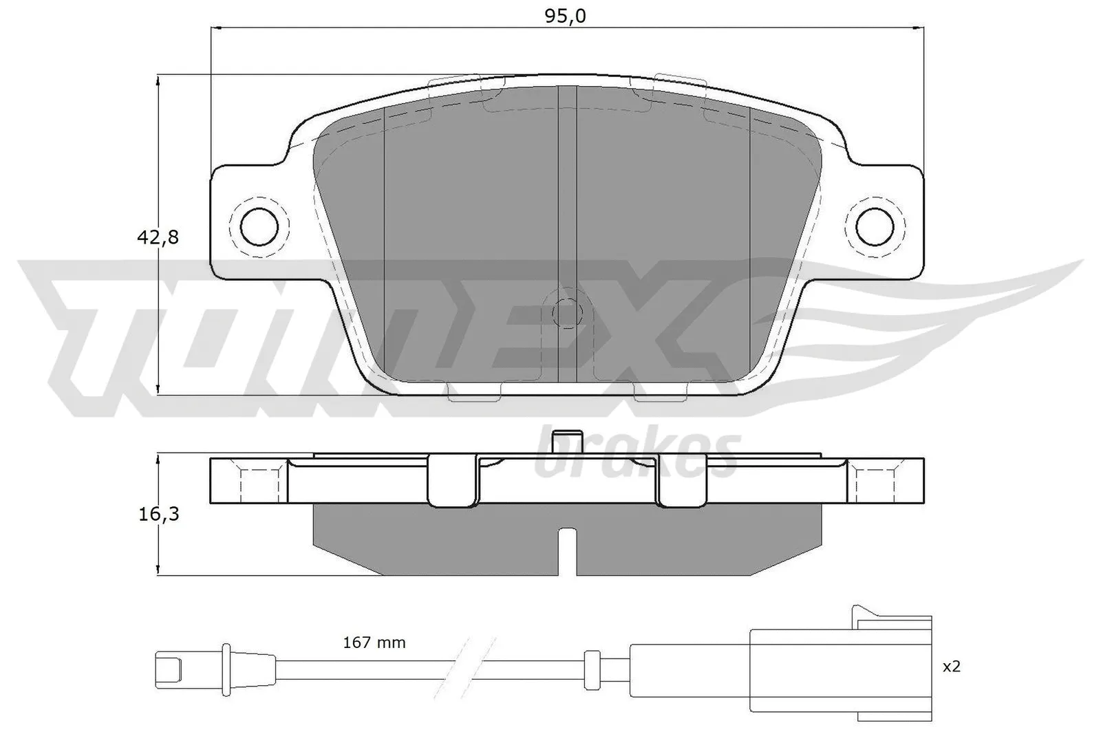 Kit de plaquettes de frein, frein à disque TOMEX Brakes TX 12-511