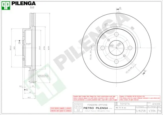 Disque de frein PILENGA V396
