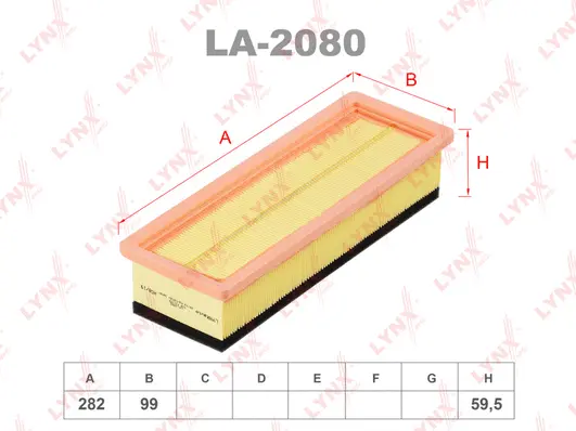 Filtre à air LYNXAUTO LA-2080