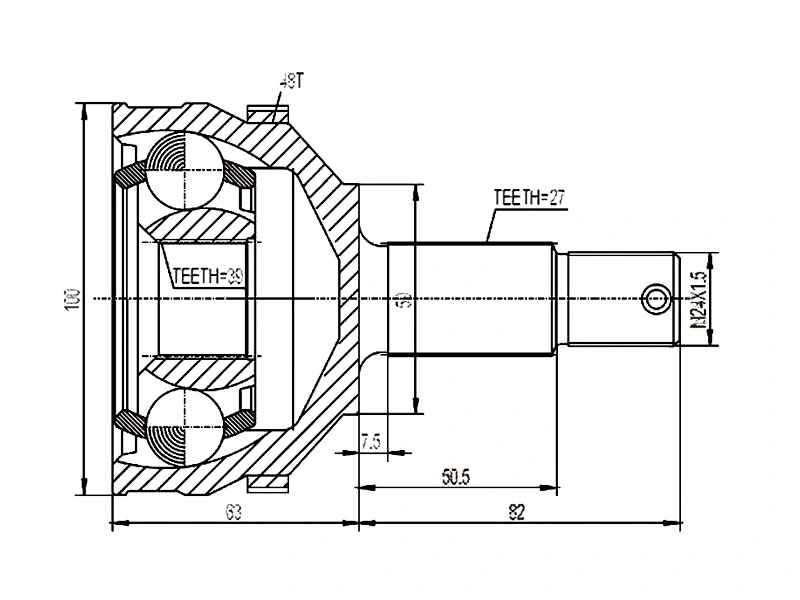 Jeu de joints, arbre de transmission A.Z. Meisterteile AZMT-43-030-1074