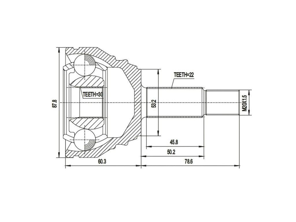 Jeu de joints, arbre de transmission A.Z. Meisterteile AZMT-43-030-1064