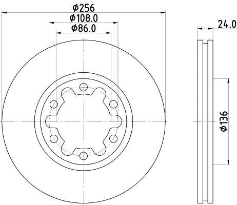 Disque de frein MINTEX MDC2327