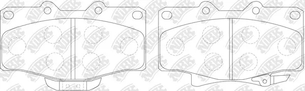 Kit de plaquettes de frein, frein à disque NiBK PN1351