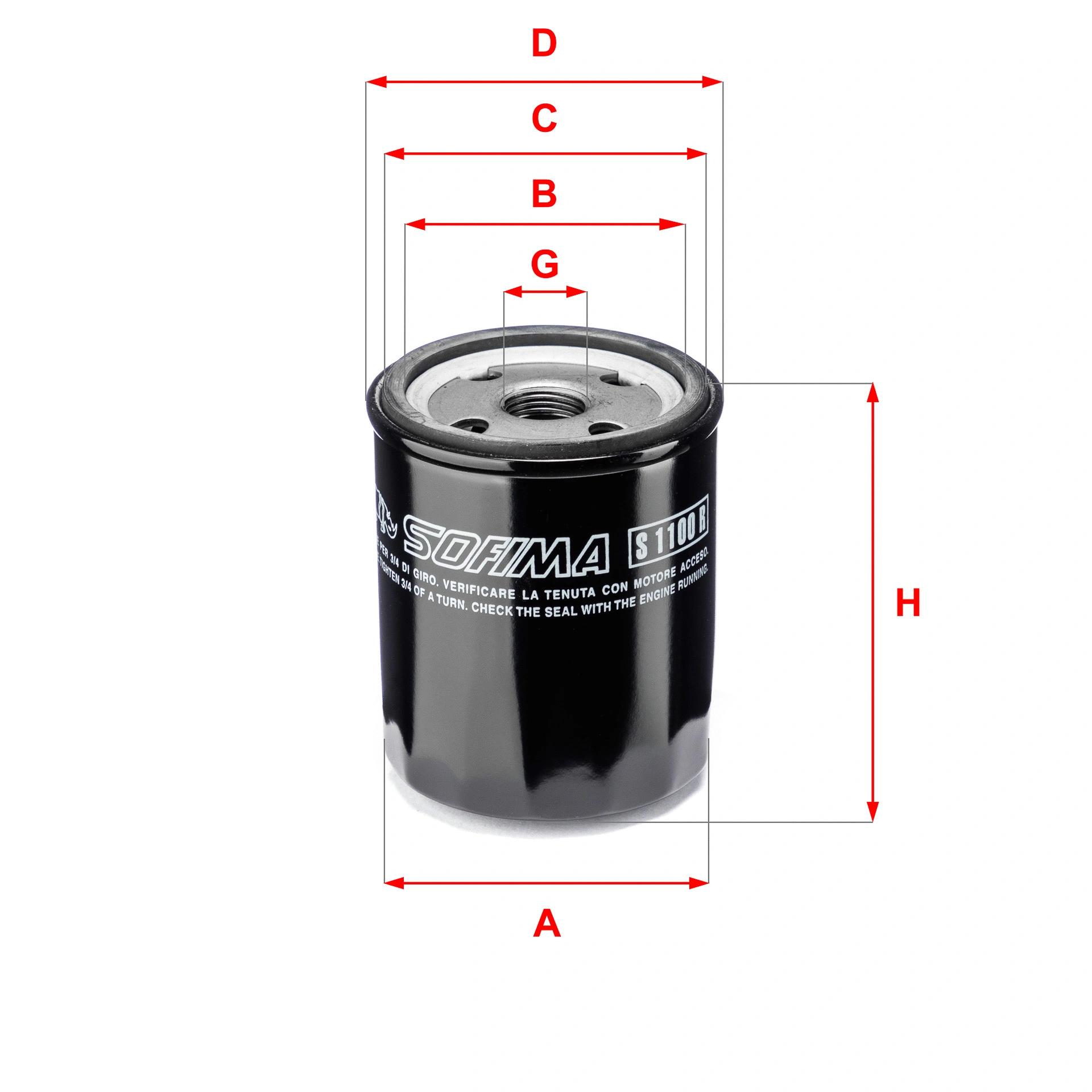 Filtre à huile SOFIMA S 1100 R