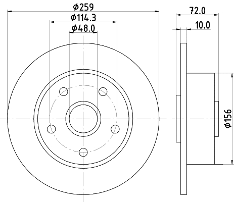 Disque de frein PAGID 52020