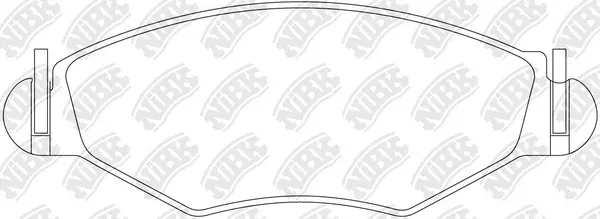Kit de plaquettes de frein, frein à disque NiBK PN0201