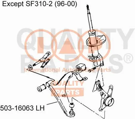 Bras de liaison, suspension de roue IAP QUALITY PARTS 503-16063
