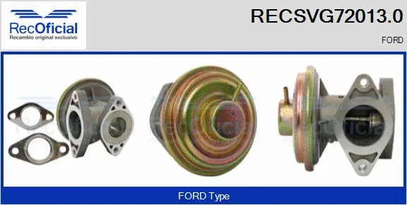 Vanne EGR RECOFICIAL RECSVG72013.0
