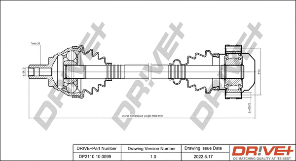 Arbre de transmission Dr!ve+ DP2110.10.0099