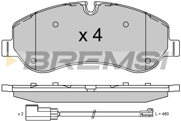 Kit de plaquettes de frein, frein à disque BREMSI BP3525