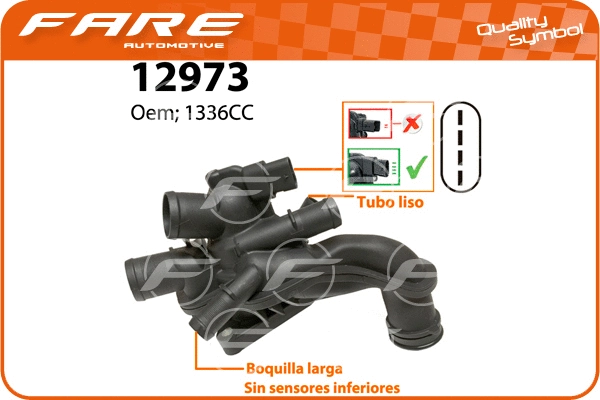 Bride de liquide de refroidissement FARE SA 12973