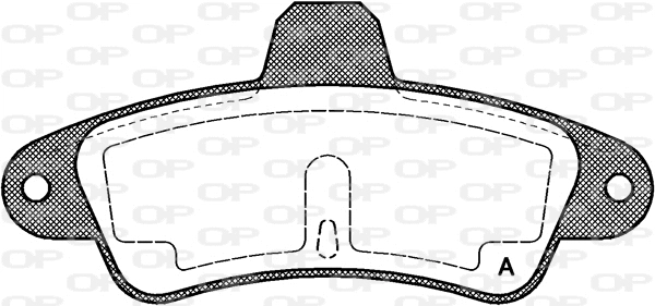 Kit de plaquettes de frein, frein à disque OPEN PARTS BPA0433.00