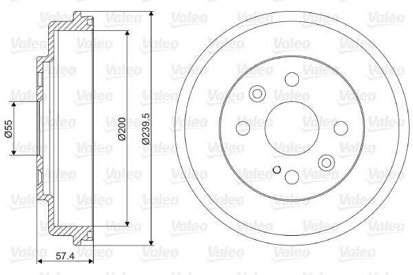 Tambour de frein VALEO 237046