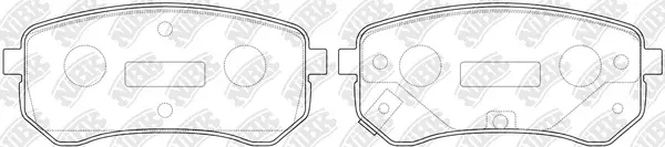 Kit de plaquettes de frein, frein à disque NiBK PN0526