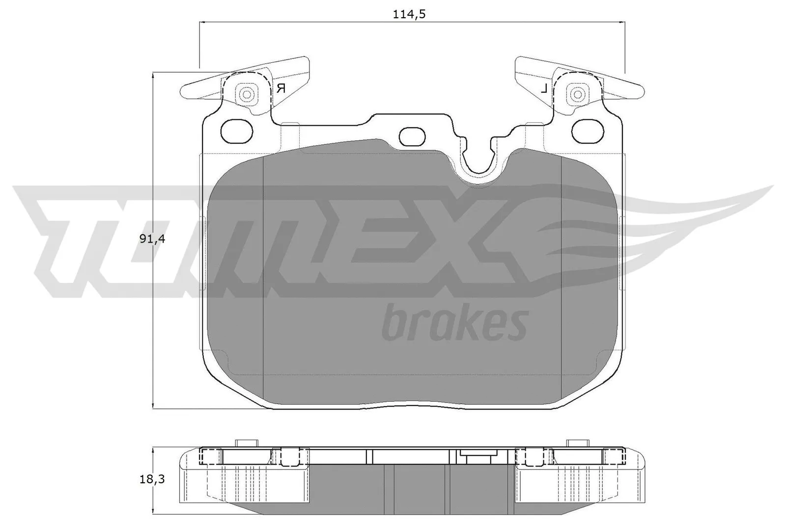 Kit de plaquettes de frein, frein à disque TOMEX Brakes TX 18-48