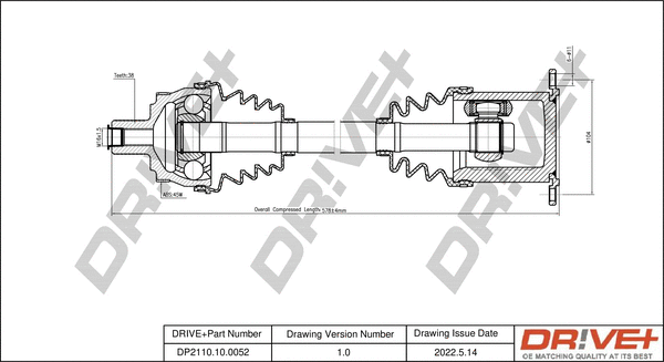 Arbre de transmission Dr!ve+ DP2110.10.0052