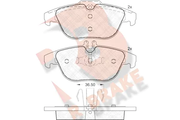 Kit de plaquettes de frein, frein à disque R BRAKE RB1863