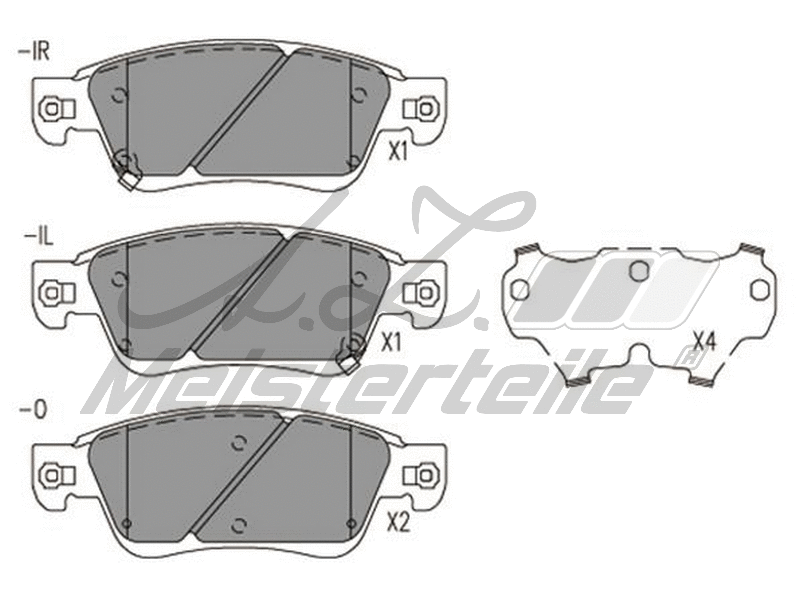 Kit de plaquettes de frein, frein à disque A.Z. Meisterteile AZMT-44-022-2081