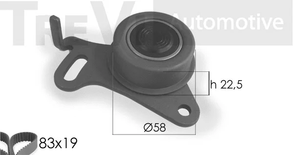 Kit de courroie crantée TREVI AUTOMOTIVE KD1037