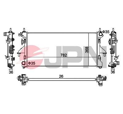 Radiateur, refroidissement du moteur JPN 60C9020-JPN