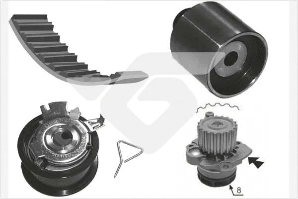 Pompe à eau + kit de courroie crantée HUTCHINSON KH 194WP56
