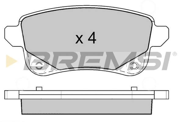 Kit de plaquettes de frein, frein à disque BREMSI BP3645