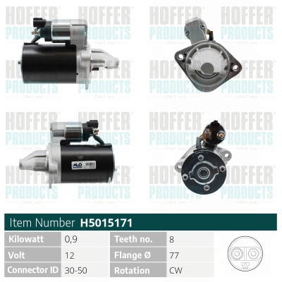 Démarreur HOFFER H5015171