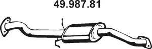 Silencieux central EBERSPÄCHER 49.987.81