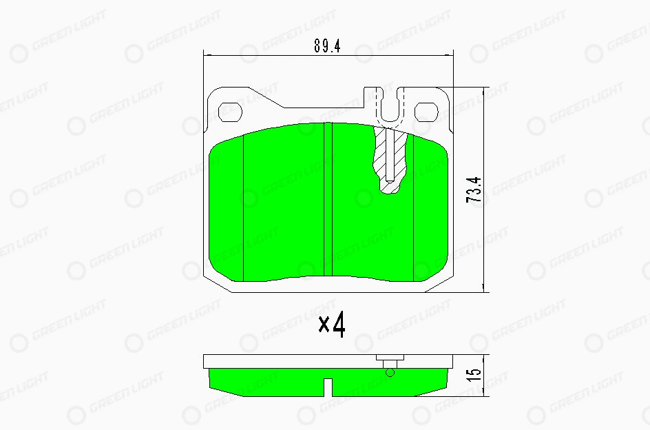 Kit de plaquettes de frein, frein à disque Automotive Adriado GLBP0178