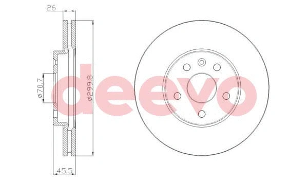 Disque de frein DEEVO BD22840