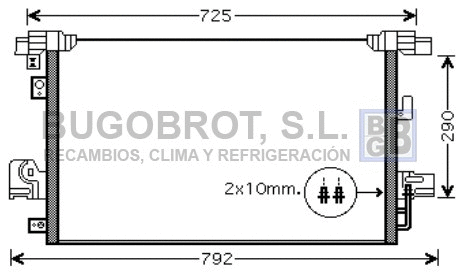 Condenseur, climatisation BUGOBROT 62-MT5210