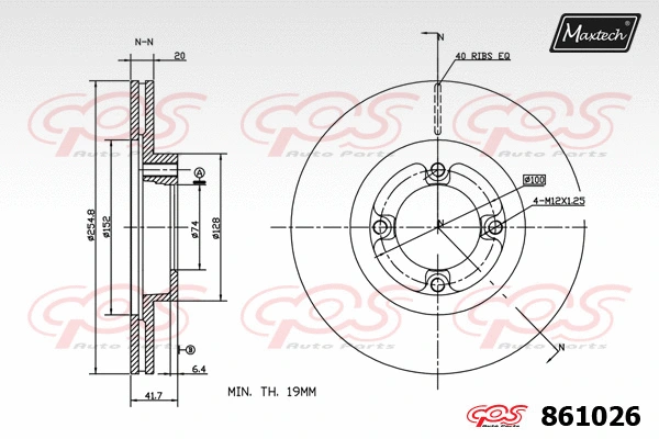 Disque de frein MAXTECH 861026