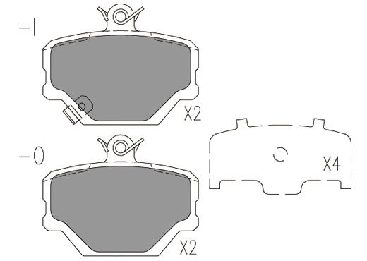Kit de plaquettes de frein, frein à disque KLAXCAR FRANCE 24052z