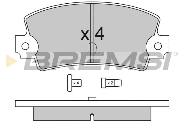 Kit de plaquettes de frein, frein à disque BREMSI BP2114