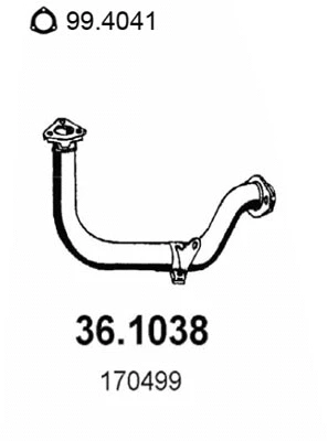 Tuyau d'échappement ASSO 36.1038