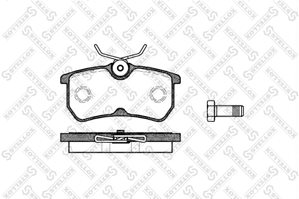 Kit de plaquettes de frein, frein à disque STELLOX 704 000B-SX
