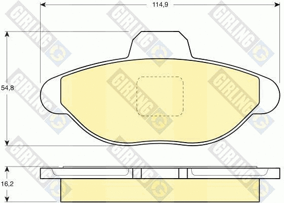 Kit de plaquettes de frein, frein à disque GIRLING 6110993