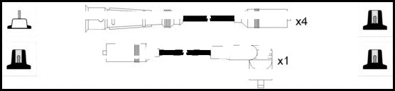 Kit de câbles d'allumage LEMARK HOES557
